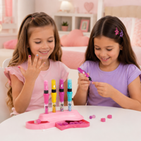 Imagen de Cuentas para decorar uñas, set de manicuría, con soporte, en caja