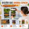 Imagen de Vianda recipiente de vidrio, con tapa de plástico x3 en caja