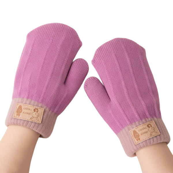 Imagen de Guantes infantiles mitones, tejidos, varios colores, en bolsa
