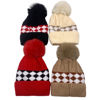 Imagen de Gorro infantil, tejido forrado con pompón, varios colores