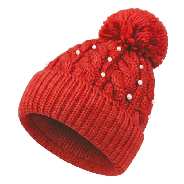 Imagen de Gorro de adulto tejido, con pompón, varios colores