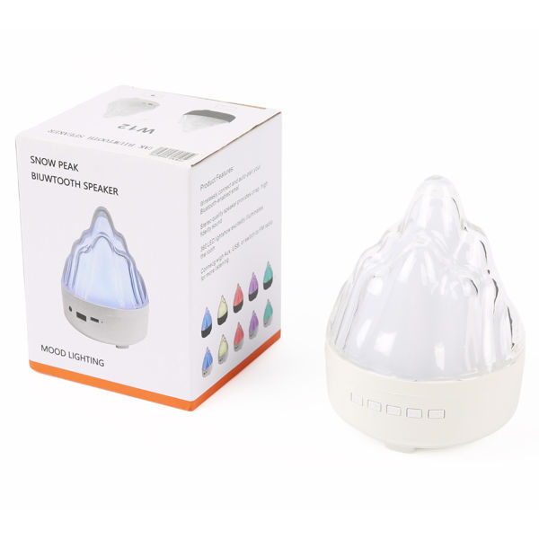 Imagen de Parlante con lámpara RGB, diseño montaña, USB en caja
