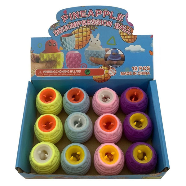Imagen de Juguete antiestrés de goma, tarro de miel con abeja, CAJA x12