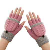 Imagen de Guantes infantiles, tejidos, sin dedo con solapa, acrílico varios colores en bolsa