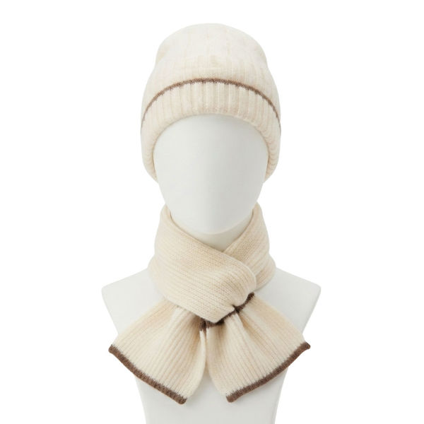 Imagen de Gorro de adulto tejido, forrado con bufanda incorporada, varios colores