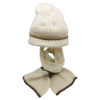Imagen de Gorro de adulto tejido, forrado con bufanda incorporada, varios colores