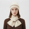 Imagen de Gorro de adulto tejido, forrado con bufanda incorporada, varios colores