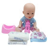 Imagen de Bebote, cuerpo de plástico y cara de goma, con mamadera y accesorios, en caja