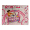 Imagen de Cama cuna para muñeca, de plástico, mecedora con accesorios, en caja