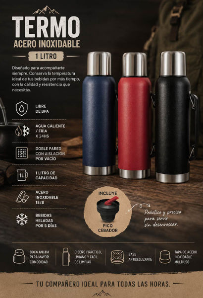 Imagen de Kit Matero Termo 1lt y Mate + Jarra Electrica 1.8lt
