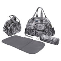 Imagen de Bolso maternal de PVC, bolso chico, cambiador y portamamadera, 2 colores