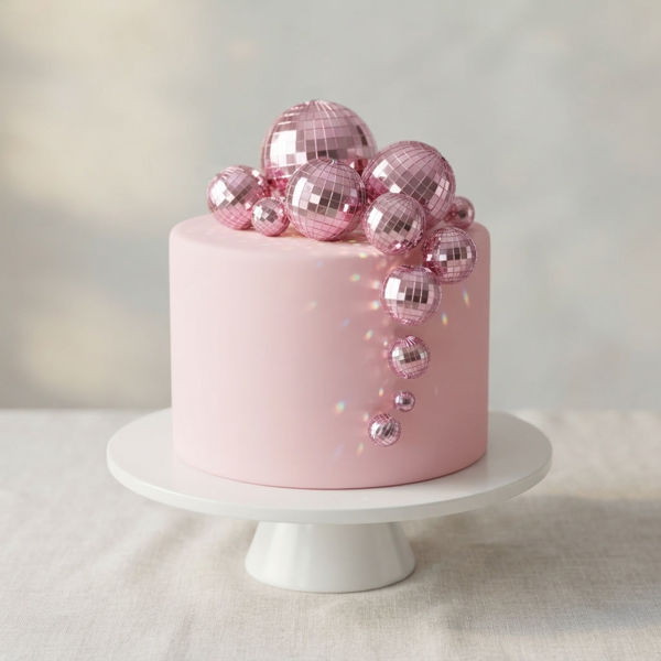 Imagen de Adorno para torta, bolas decorativas facetadas x12, diferentes tamaños, varios colores (sin palito)