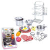 Imagen de Set de cocina, 18 piezas de metal, con organizador, en blister