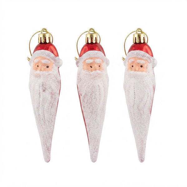 Imagen de Adorno navideño Papá Noel x3, en caja