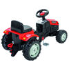 Imagen de Bugui tractor a pedal, de plástico, en caja, ROJO