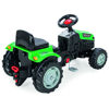 Imagen de Bugui tractor a pedal, de plástico, en caja, VERDE