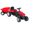 Imagen de Bugui tractor con zorra a pedal, de plástico, en caja, ROJO