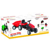 Imagen de Bugui tractor con zorra a pedal, de plástico, en caja, ROJO