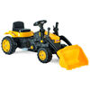 Imagen de Tractor con pala excavadora a pedal, de plástico, en caja, AMARILLO