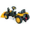Imagen de Tractor con pala excavadora a pedal, de plástico, en caja, AMARILLO
