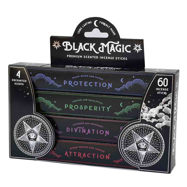 Imagen de Incienso palitos 15x4 BLACK MAGIC, CAJAx12, 4 fragancias