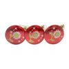 Imagen de Bolas navideñas x3 8cm, chatas en caja de PVC