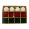 Imagen de Bolas navideñas x12 6cm, textura símil terciopelo 3colores, en caja