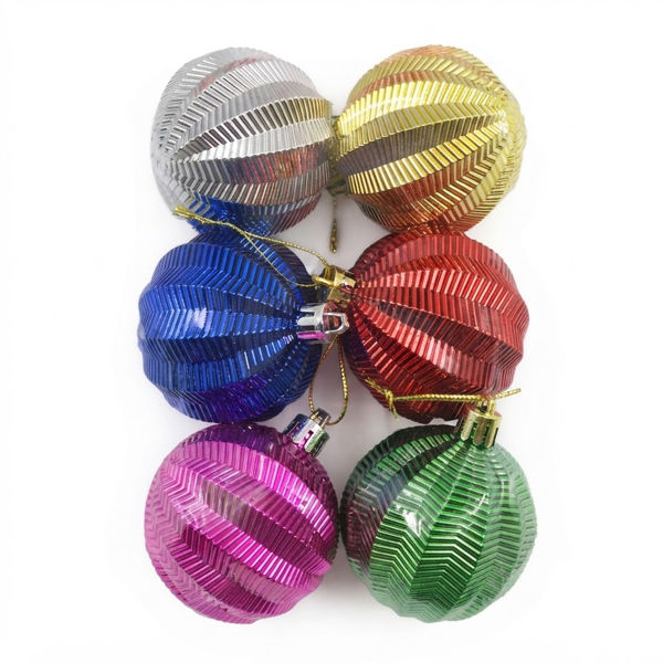 Imagen de Bolas navideñas x6 6cm, surtidas, en bolsa