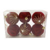 Imagen de Bolas navideñas x6 6cm, textura símil terciopelo, en caja