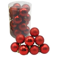 Imagen de Bolas navideñas x16 6cm, 3 texturas en caja, varios colores