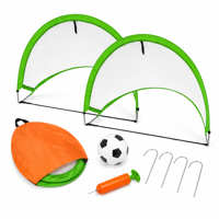 Imagen de Arco de fútbol x2 metal y red, plegable, con pelota e inflador, en sobre