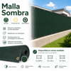 Imagen de Lona malla sombra de polietileno de alta densidad, 180gsm con ojales de aluminio, resitencia a UV,  3x1.2m, VERDE, en bolsa, Berlina Outdoor