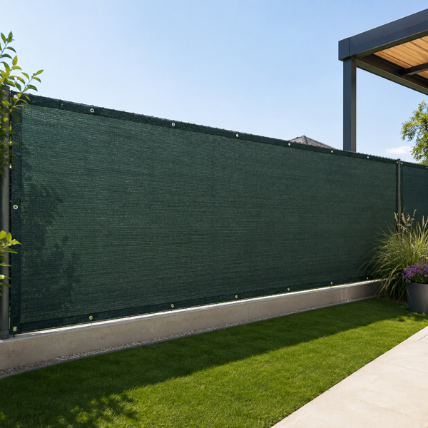 Imagen de Lona malla sombra de polietileno de alta densidad, 180gsm con ojales de aluminio, resitencia a UV,  3x1.5m, VERDE, en bolsa, Berlina Outdoor