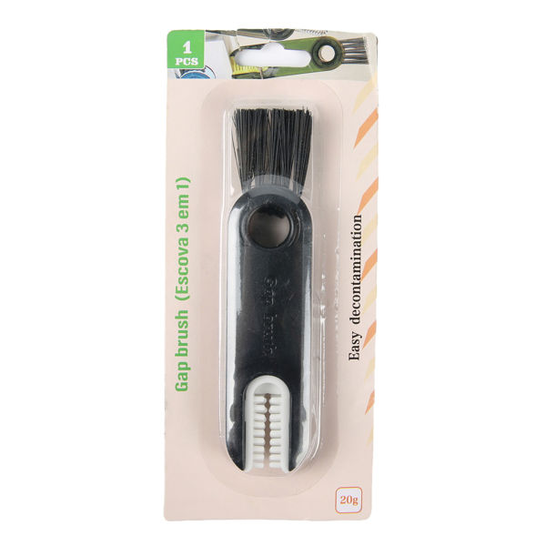 Imagen de Cepillo multiuso 3en1, ideal para limpiar tapa de botellas deportivas, en blister