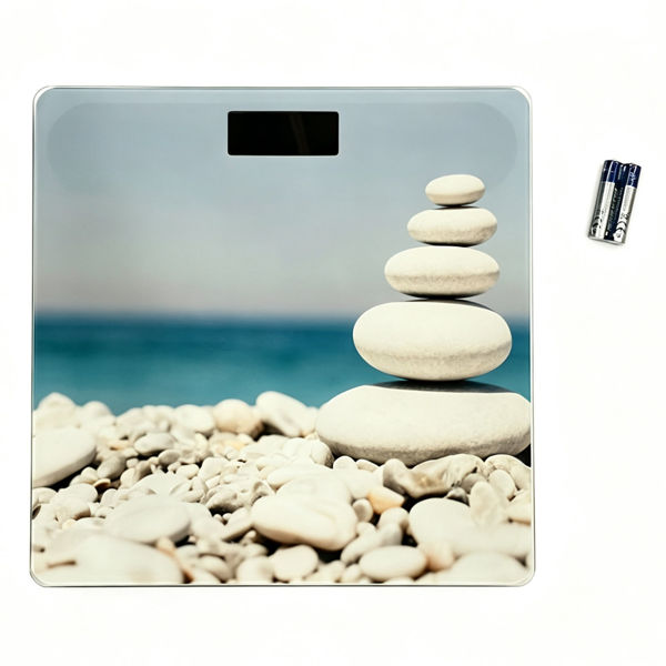 Imagen de Balanza de baño, de vidrio,  2.5 a 160kg, varios diseños, en caja