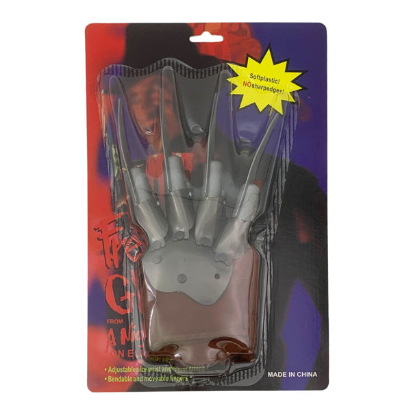 Imagen de Guante con garras halloween, varios colores, en blister