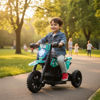 Imagen de Moto triciclo a batería, con control remoto, luz y sonido, en caja, varios colores