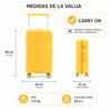 Imagen de Valijas Berlina rígida, carry on, ruedas omnidireccionales 360, manija telescópica ancha, tranca numérica, correa para ajustar ropa, bolsillo interior con cierre, colores surtidos