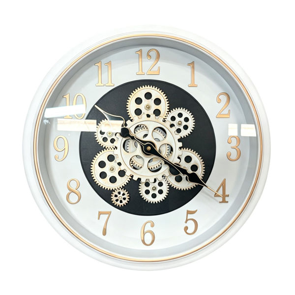 Imagen de Reloj de pared, 45cm, con movimiento, 3AA, 2 colores, en caja