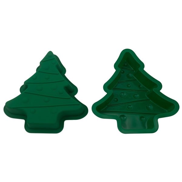 Imagen de Molde de silicona para repostería, ideal horneados, chocolate, gelatina etc, diseño árbol de navidad, varios colores