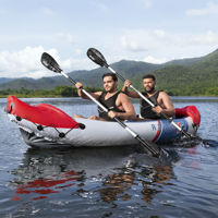 Imagen de Kayak canoa inflable 2 asientos, con remo e inflador manual, Bestway, en caja
